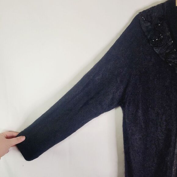 Vintage Elegant Black Women's Cardigan Sweater - Picture 8 of 12